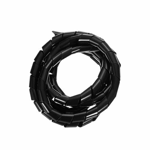 Black spiral cable organizer wrap
