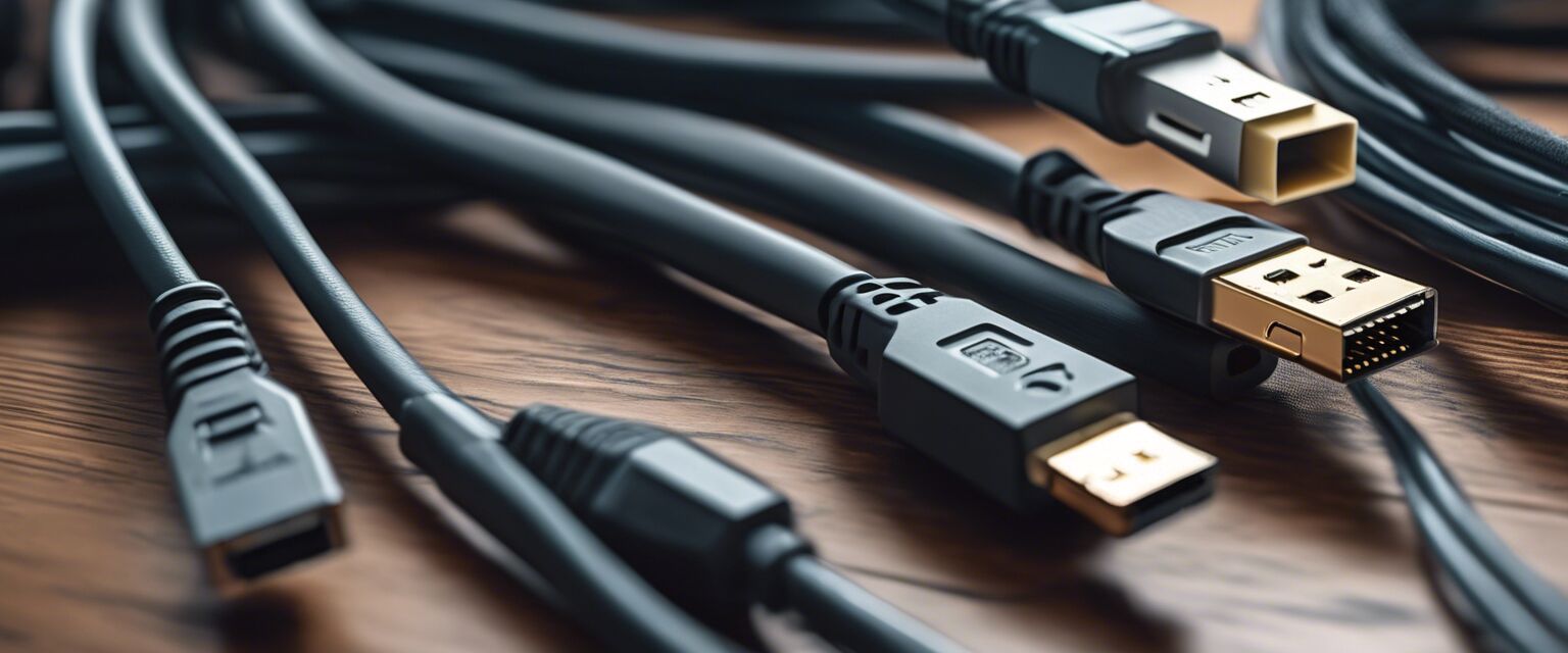 Assorted data cables