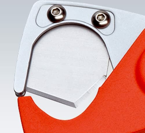 Close-up of a pipe cutter blade