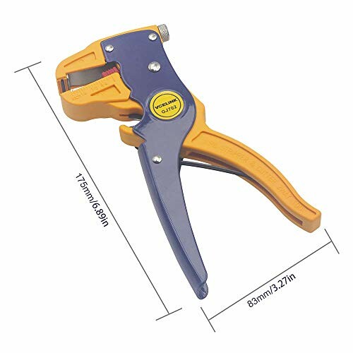 Automatic wire stripping pliers in use